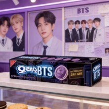 韩国进口奥利奥OREO*BTS限定联名巧克力夹心饼干防弹周边休闲零食
