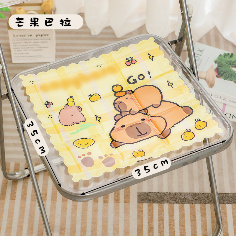 新しい夏のかわいいアニメの氷のパッドの事務室の学生は冷えて冷たい座布団を冷やします。|undefined