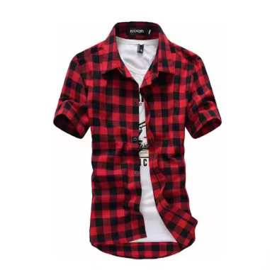 2025 Summer New Color Plaid Men's Shirt Fashion Casual Fashion Short Sleeve Top Men's Factory Direct Sales