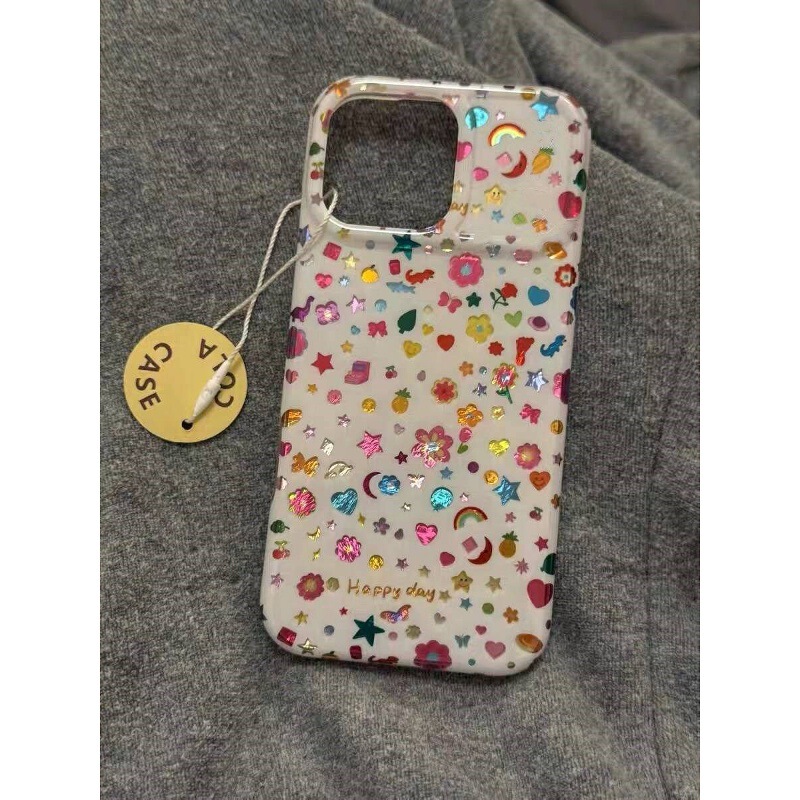 Laser Heart Suitable for Apple 17Promax/16/15/14Plus Mobile Phone Case 13Pro/12 Anti-Fall 11/Xr