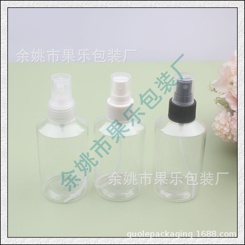 150ml绿色斜肩酒精喷瓶普通按压喷瓶150ML纯露喷壶斜肩PET喷瓶