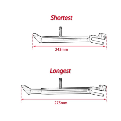 Kickstand Foot Support, Motorcycle pedals