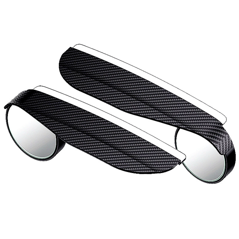 Зеркало заднего вида автомобиля дождевик из углеродного волокна два в одном маленькое круглое зеркало дождевик заднего вида