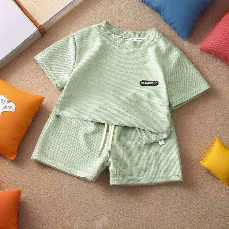 Новый набор футболки для детей 0-7 лет ребенок короткий рукав шорты для детей среднего возраста