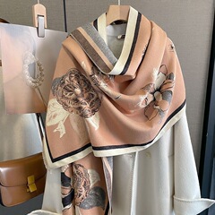 秋冬のマフラーの女性の新型のストールの外は高級の牡丹の花を掛けて首の事務室の毛布を囲みます。