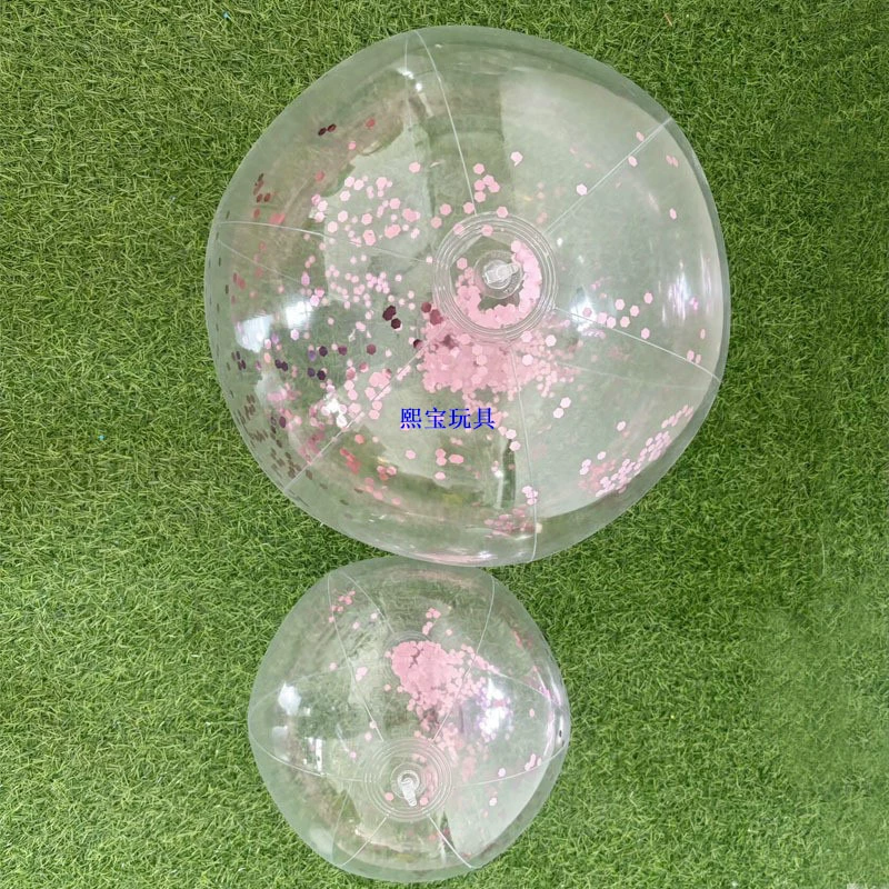 Лучшие прозрачные ПВХ шары с пайетками для воды от Amazon, реквизит для фото, большие и маленькие пляжные мячи