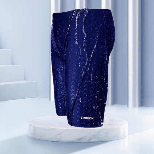 New adult high-end swimming trunks plus size men's boxer shorts imitation shark skin swimming cap hot spring swimming trunks wholesale