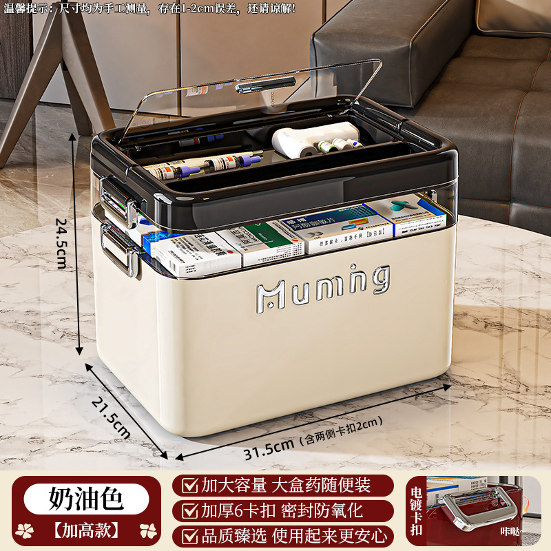 Estrictamente seleccionado transfronterizo caja de medicina multicapa de gran capacidad caja de almacenamiento portátil de alta calidad caja de primeros auxilios portátil de medicamentos caseros de alto valor facial