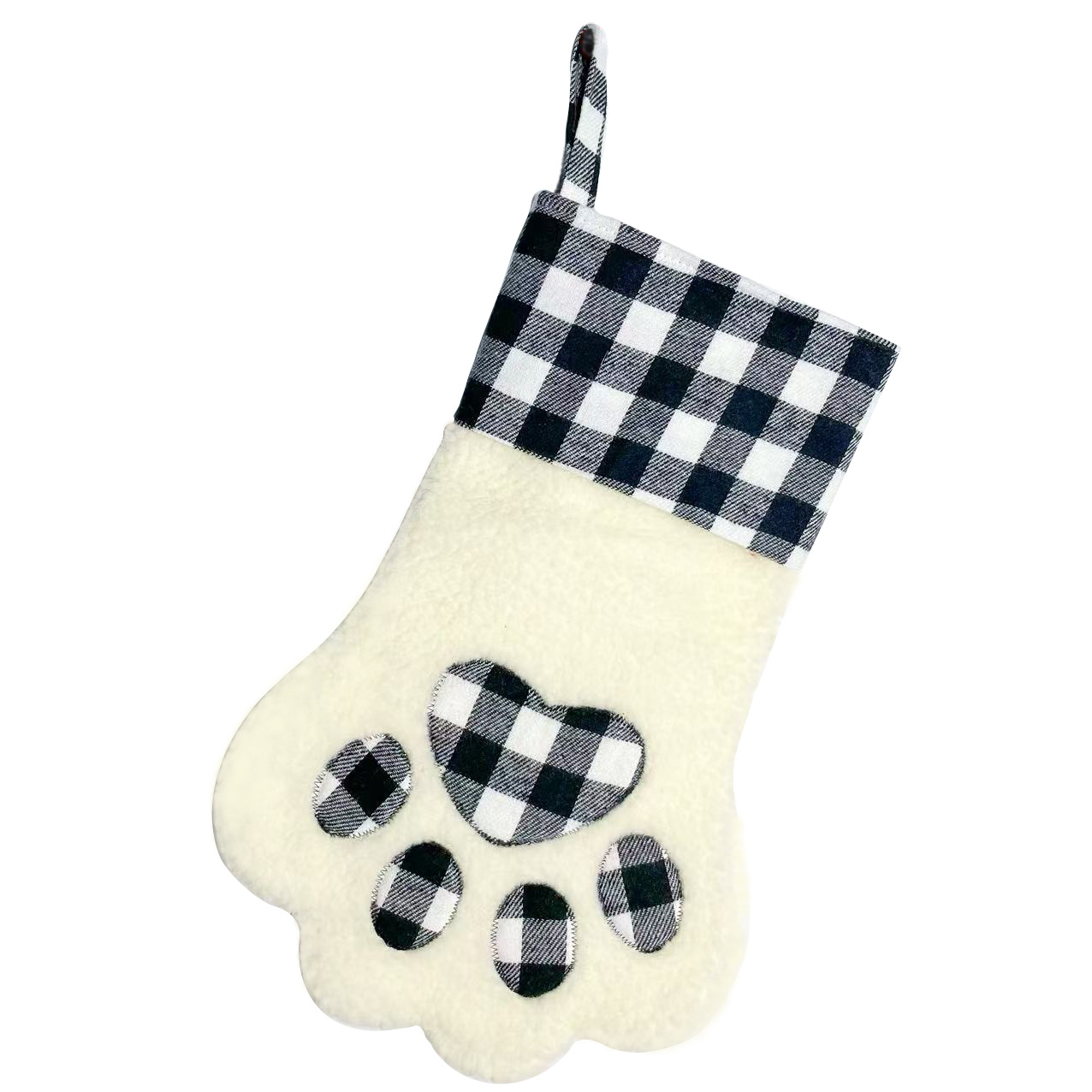 흑인과 백인 깅엄 개 발자국 양말