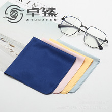 大尺寸麂皮绒眼镜擦拭布双磨海岛丝25*25超细纤维清洁布擦镜布