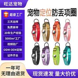 严选宠物定位项圈airTag狗项圈狗追踪项圈防丢宠物尼龙牵引绳狗绳