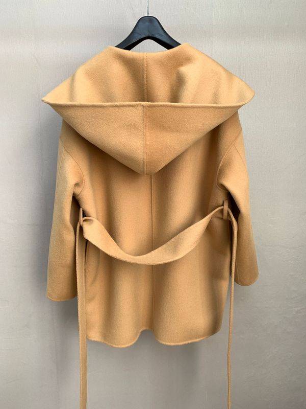 現物大連nss秋冬現物の中の長いタイプの婦人服は帽子のゆったりしている版の両面のカシミヤのコートのウールの外にあります。|undefined