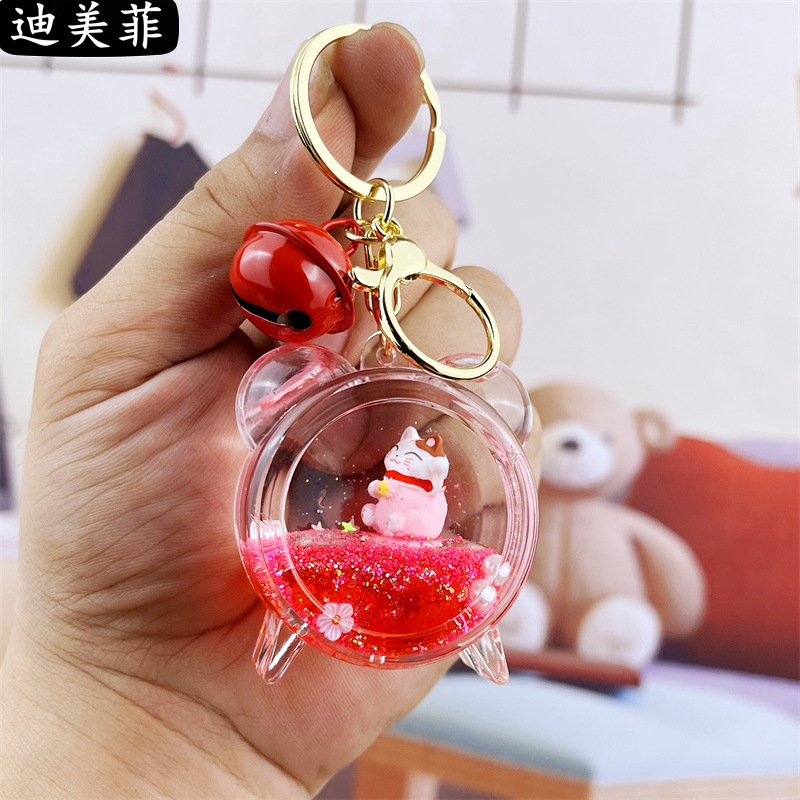 Reloj despertador rosa Lucky Cat-Red