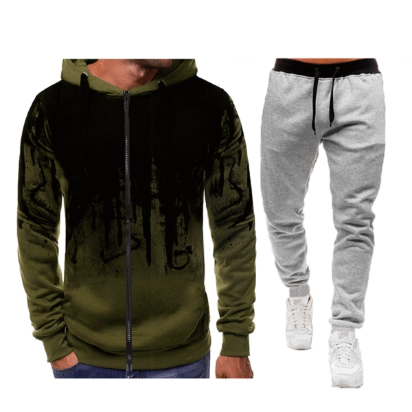 Army green with light gray