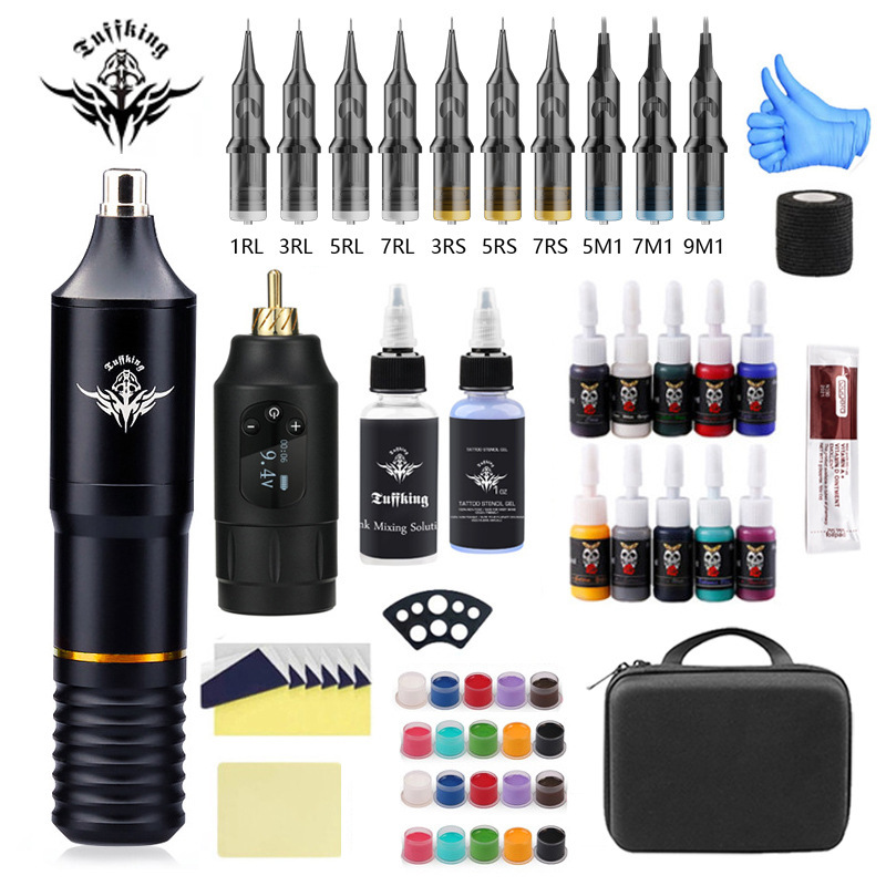 Tuffking máquina de tatuaje transfronteriza, herramienta de alimentación inalámbrica, pluma de tatuaje, máquina de motor de tatuaje