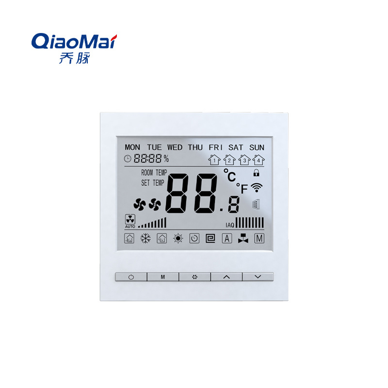 科脉风机盘管温控器(带紫外线杀毒功能）调速控制面板新风系统