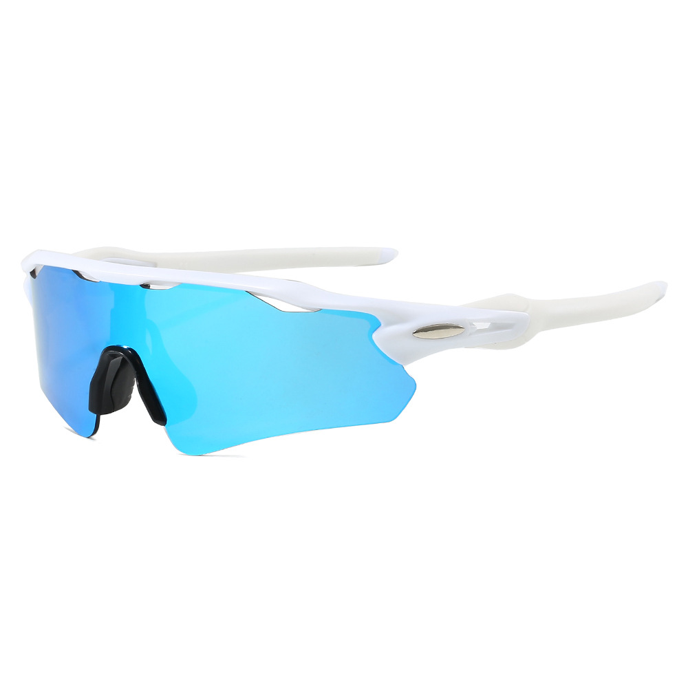 Unbranded Shield TR90 Sunglasses White Blue (9208)