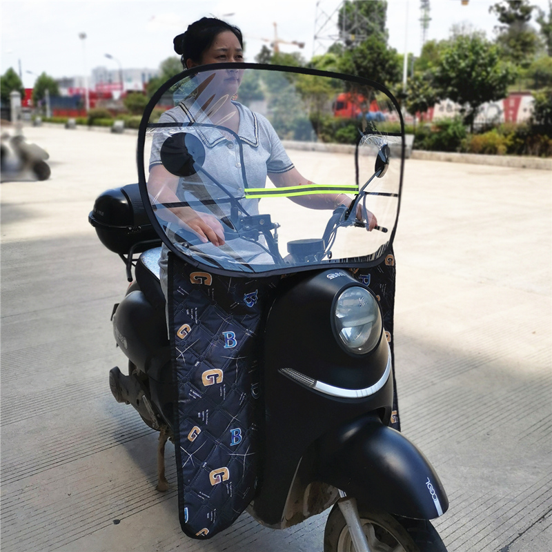 Universal – Electric Motorcycle Motorcycle front windshield - detachable-black-windproof-windshield