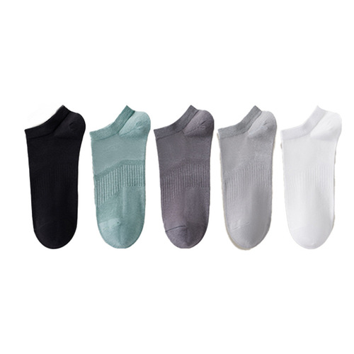 Men's socks, spring and summer style, men's plain short socks, mesh breathable thin style boat socks, trend matching invisible socks wholesale 