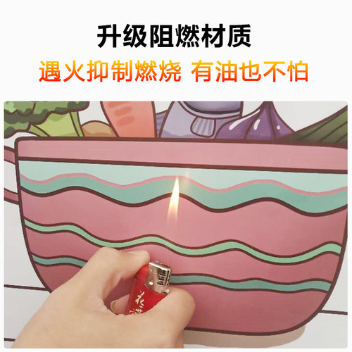 Kitchen Grease Fireproof Adhesive Oil Proof Sticker Exhaust Fan Wall Decal Self Adhesive Decor Wall Paper Stove Wall Sticker