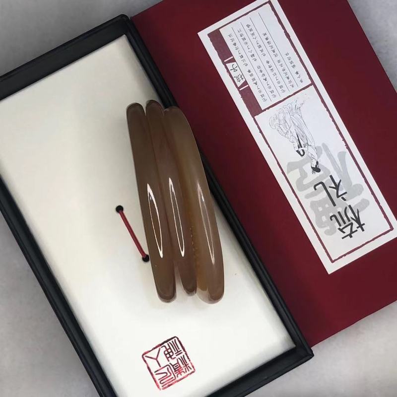 牛角梳厂家小号便携牛角梳导发槽绵羊角月梳精细打磨圆润梳齿福建|undefined
