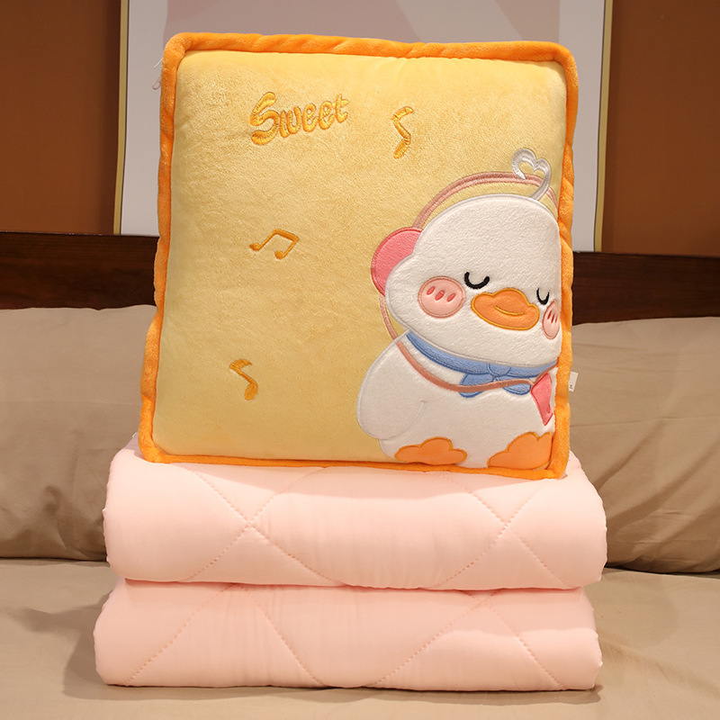 Edredón de almohada de seda de hielo manta de doble uso edredón de almohada dos en uno almohada de coche almohada de siesta de oficina