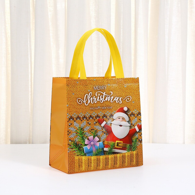 クリスマス不織布バッグホリデーパーティーギフト漫画プリントハンドバッグショッピングモールショッピング包装袋卸売|undefined