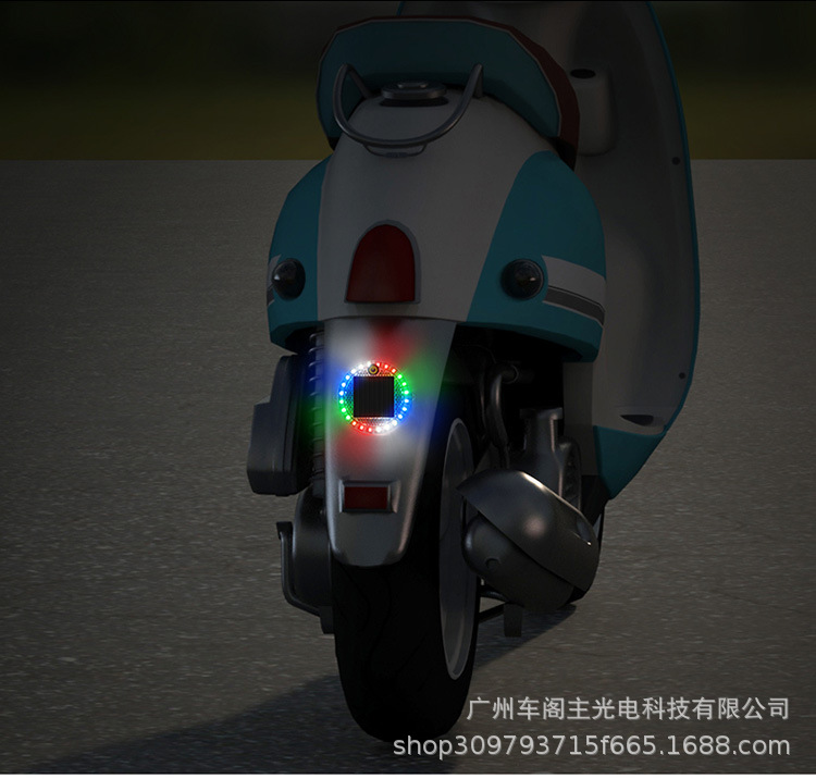 Truck Car Anti-Rear Collision Solar Warning Flash Light Led Round Night Driving Light Wiring-Free Width Indicator Light