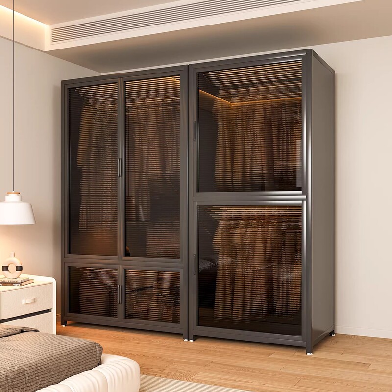 Steel Wardrobe for Home Use, Bedroom Storage Cabinet, Simple Wardrobe, Children's Clothes Rack, Floor-Standing Baby Wardrobe, Metal Storage Cabinet Steel Wardrobe for Home Use, Bedroom Storage Cabinet, Simple Wardrobe, Children's Clothes Rack, Floor-Standing Baby Wardrobe, Metal Storage Cabinet