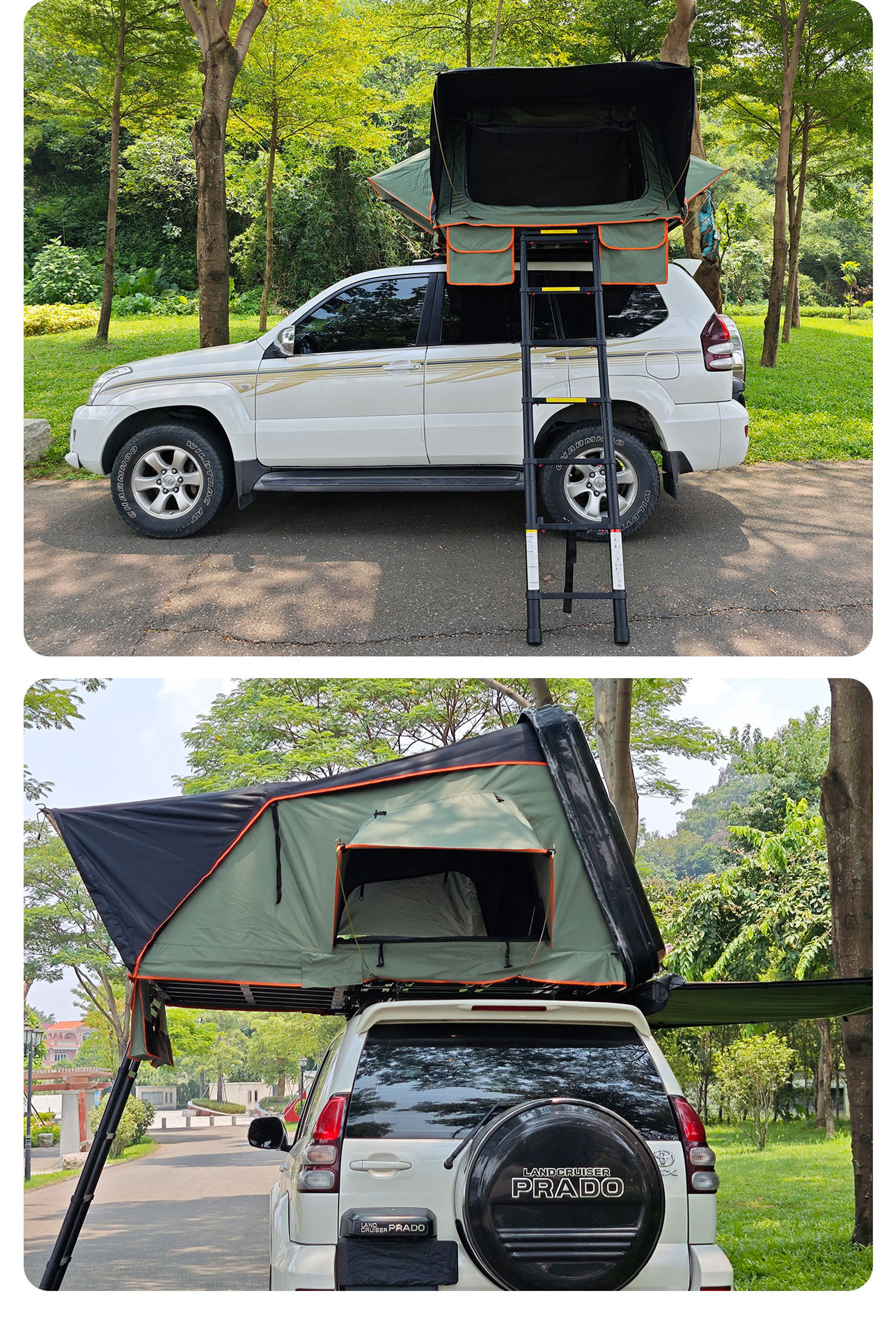 Car Roof Folding Tent Hydraulic Automatic Tent Car Outdoor Self-Driving Camping Folding Car-Mounted Large Tent