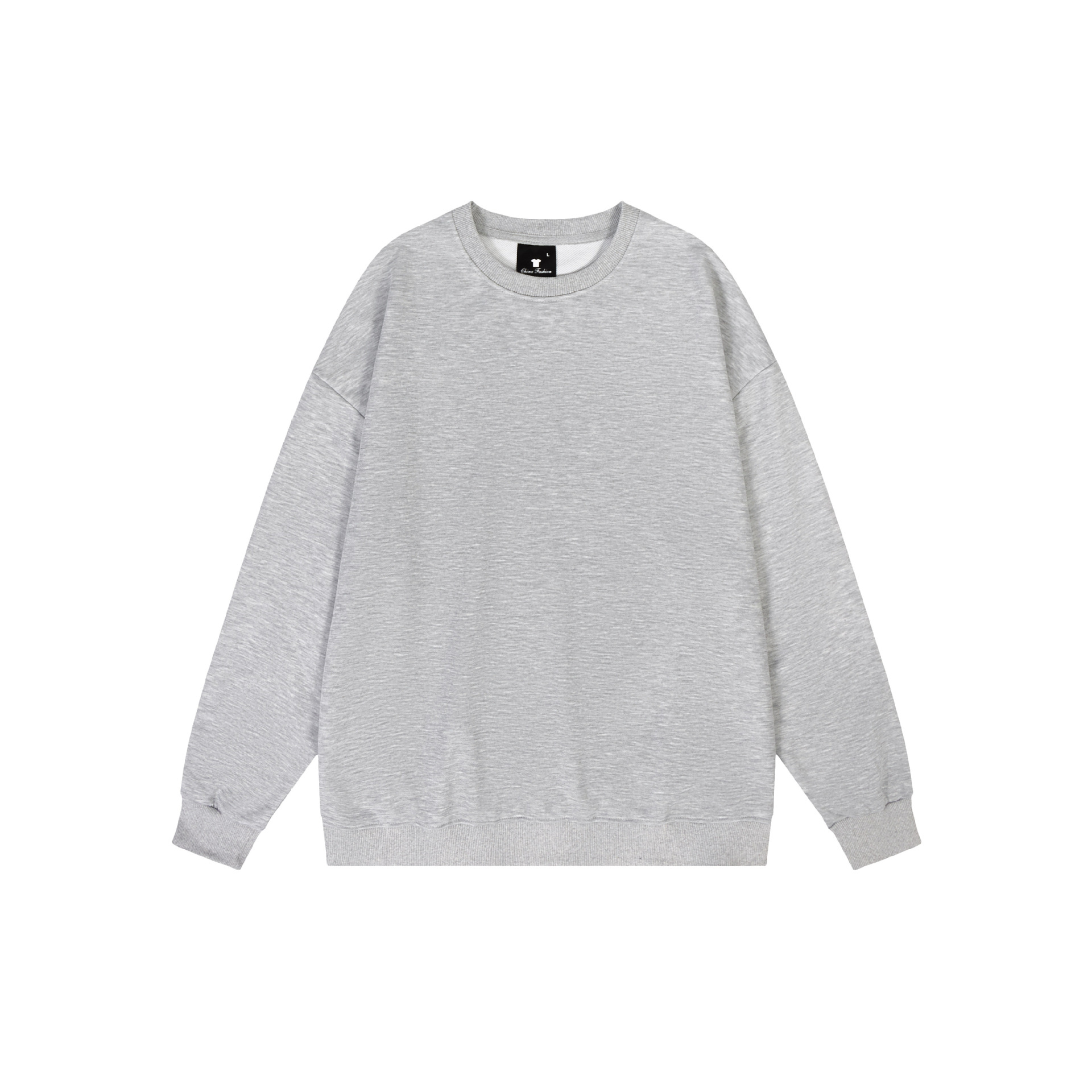 Sudadera de cuello redondo de color sólido TEMU de Amazon transfronteriza, totalmente de poliéster, unisex, manga larga, venta al por mayor directamente de fábrica.