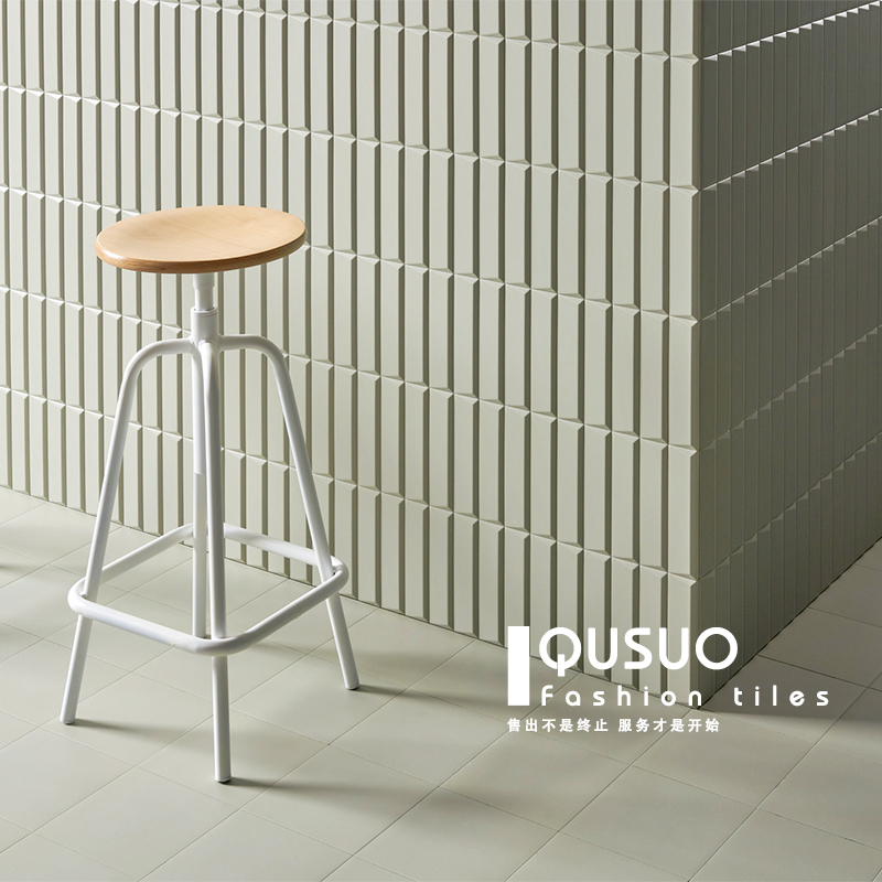 Qu Institute Biscuit Design Morandi Color Brick Internet Celebrity Restaurant Kitchen Bar Tile Bathroom Bathroom Wall Brick