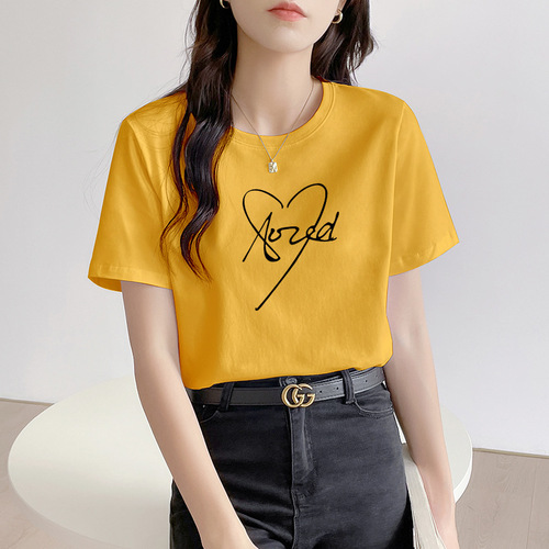 White women's short-sleeve loose shoulder half-sleeve t-shirt for 2025 spring and summer women's outerwear student inc trendy