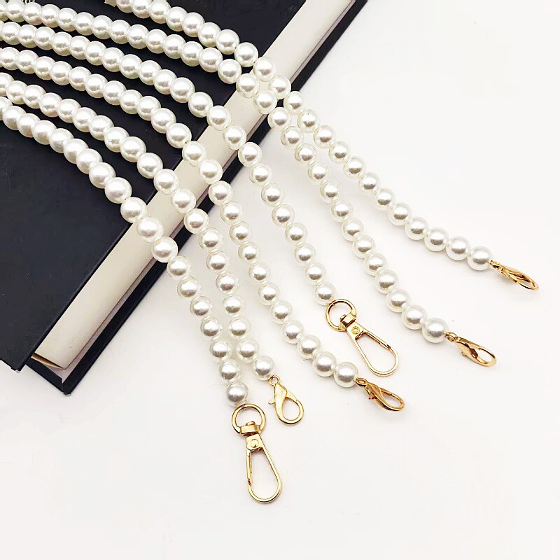 New Pearl Chain Bag Hand Shoulder Strap Pearl Chain Diagonal Mobile Phone Chain DIY Bag Pearl Accessories Wholesale New Pearl Chain Bag Hand Shoulder Strap Pearl Chain Diagonal Mobile Phone Chain DIY Bag Pearl Accessories Wholesale