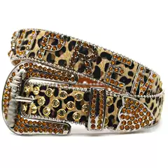 Guangzhou Belt Men's Rhinestone Belt Women's Leopard Fashion Punk Personality Trend Letter supreme Accessories Belt