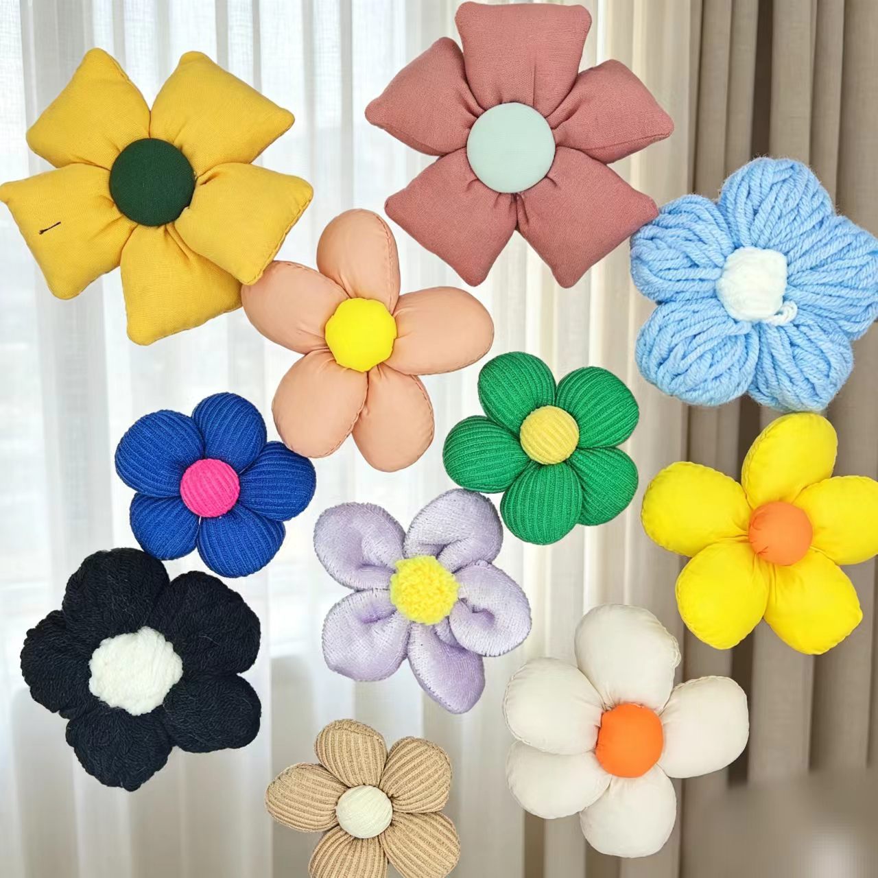 Cortina DIY transformación de accesorios de decoración estrella de pentagrama nube de bola de pelo de punto pequeño pin accesorios de puerta de goma blanca