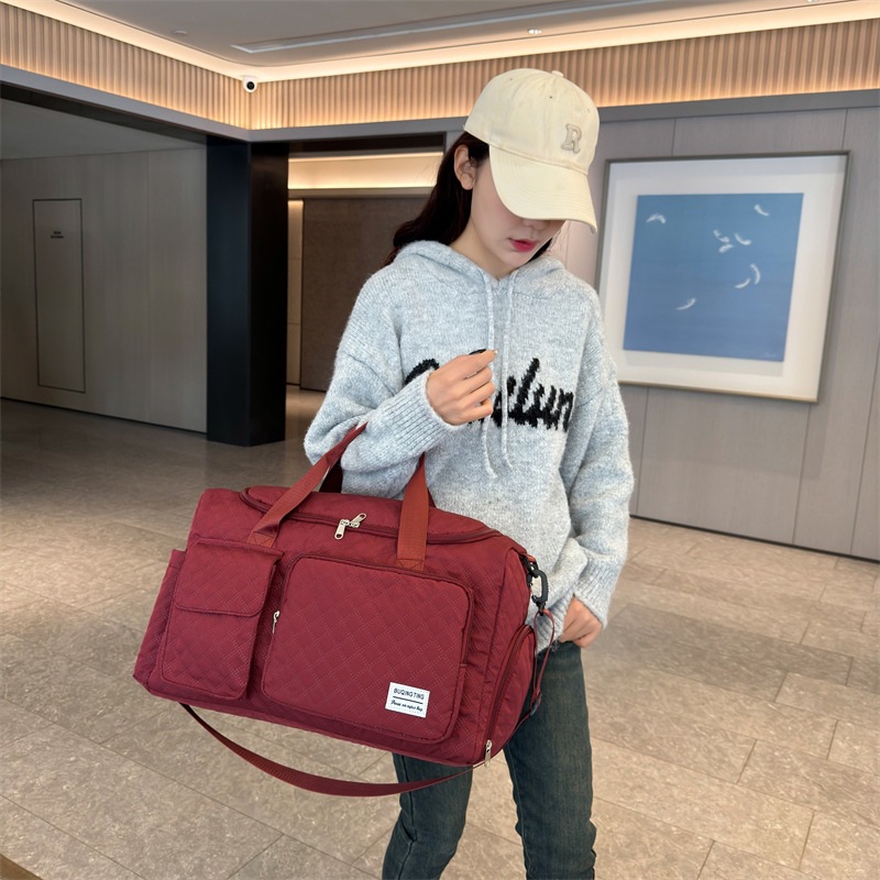 Bolsa de fitness de separación húmeda y seca transfronteriza, bolsa de yoga de entrenamiento de gran capacidad para hombres, bolsa de lona de hombro, bolsa de viaje de corta distancia