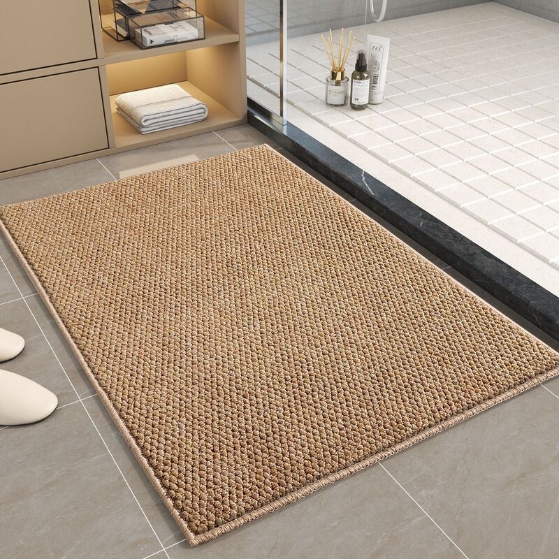 Minimalist Style Bathroom Floor Mat Imitation Sisal Bathroom Water-Absorbent Quick-Drying Foot Mat Bathroom Toilet Door Non-Slip Mat
