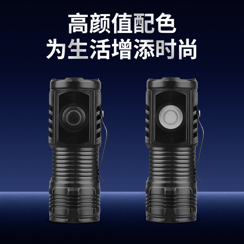 Transfronterizos tres ojos de luz intensa mini linterna 150m2 gran área de inundación linterna al aire libre antorcha de larga duración