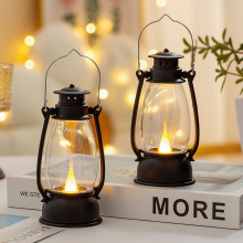 led电子蜡烛灯ins网红桌面装饰马灯摆件治愈系手提油灯复古小夜灯