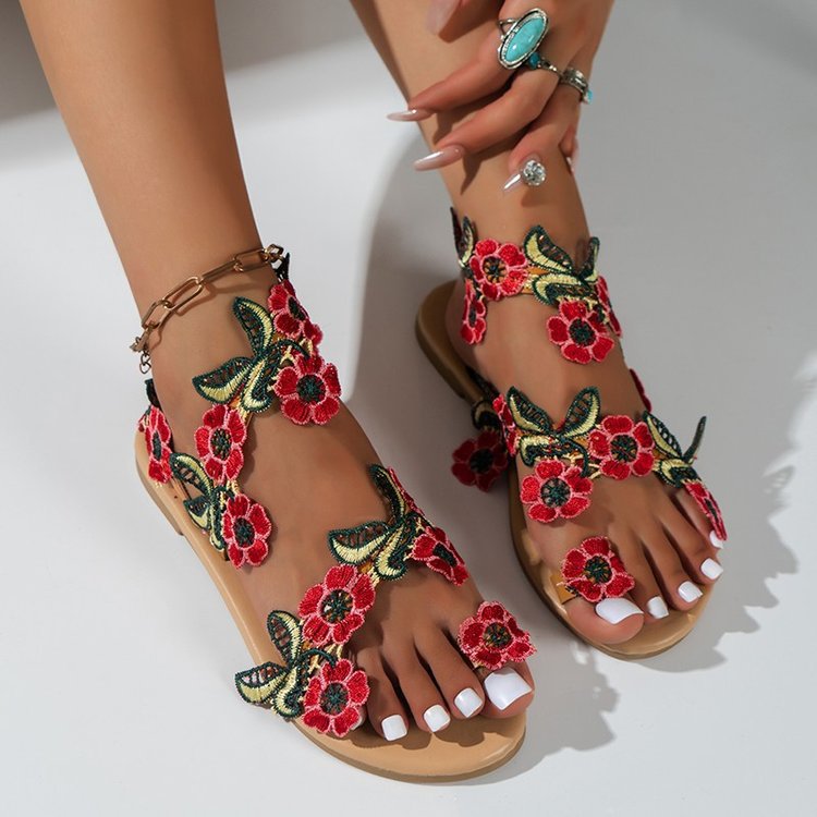 Women's Casual Flower Round Toe Beach Sandals display picture 3