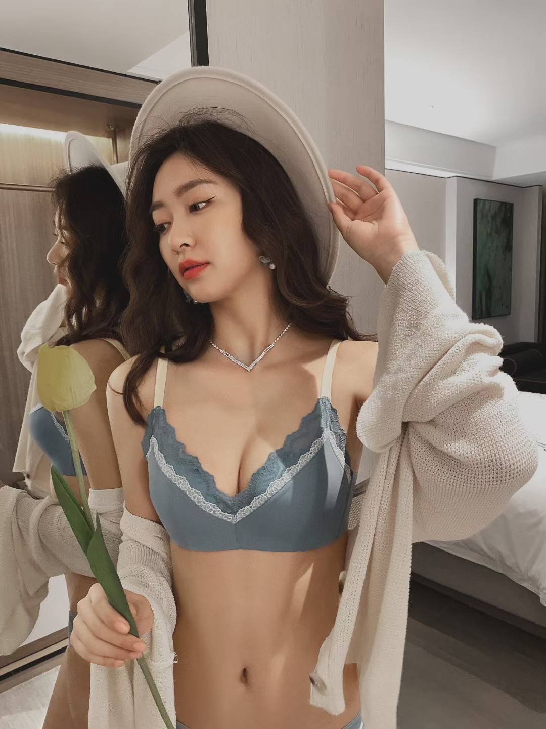 안개 블루-단일 조각