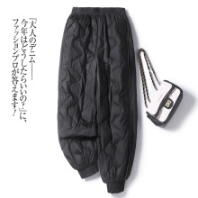 一线大牌商场撤柜折扣女冬外穿加厚保暖束脚长裤宽松轻薄羽绒棉裤