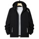 New Student Hooded Warm Jacket Men's Removable Hat fleece-lined Rabbit Velvet Jacket Loose Casual plus size Top