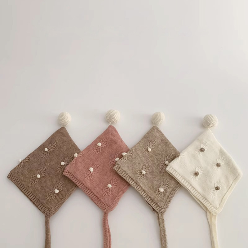 Baby hat Winter newborn ins plus cotton warm ear cap cute baby tire cap wool cap_voghion.com