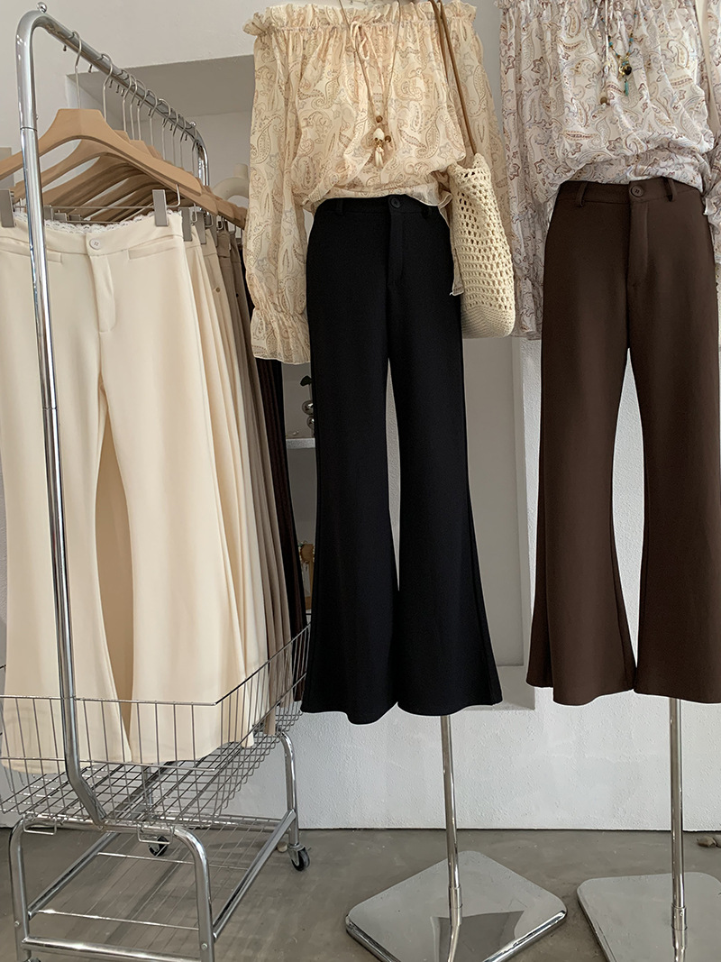 Elastic fitted solid color summer fashionable trousers