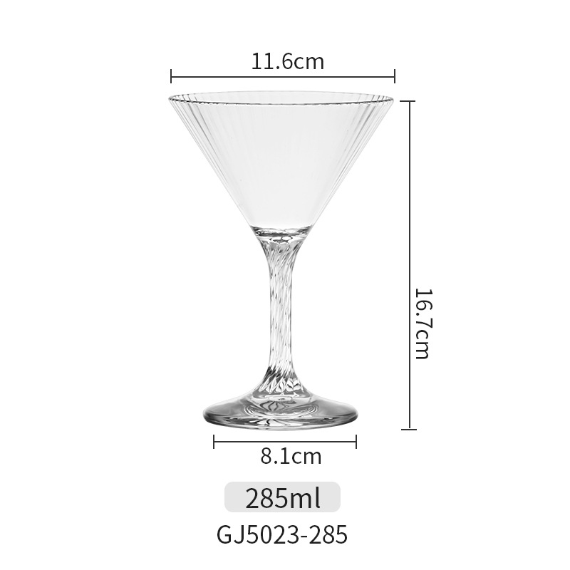 Copa de champán, barra de PC gruesa de alto valor, vino dulce comercial, copa de vino blanco, copa de acrílico transparente