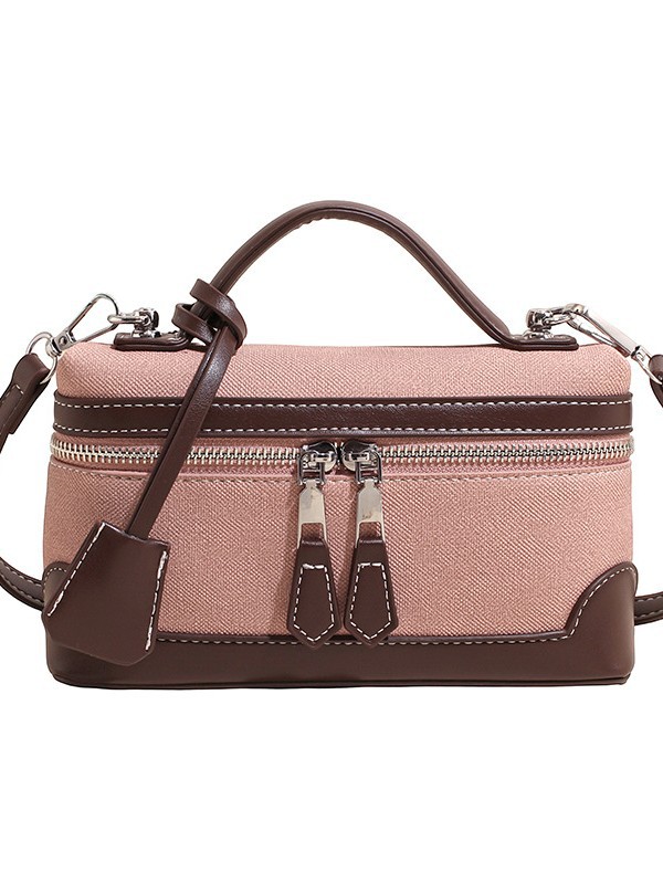 Caja de mano retro europea y americana bolsos pequeños cuadrados de mujeres nuevas ventas calientes transfronterizas pu color de empalme de hombro único bolso de tramo inclinado