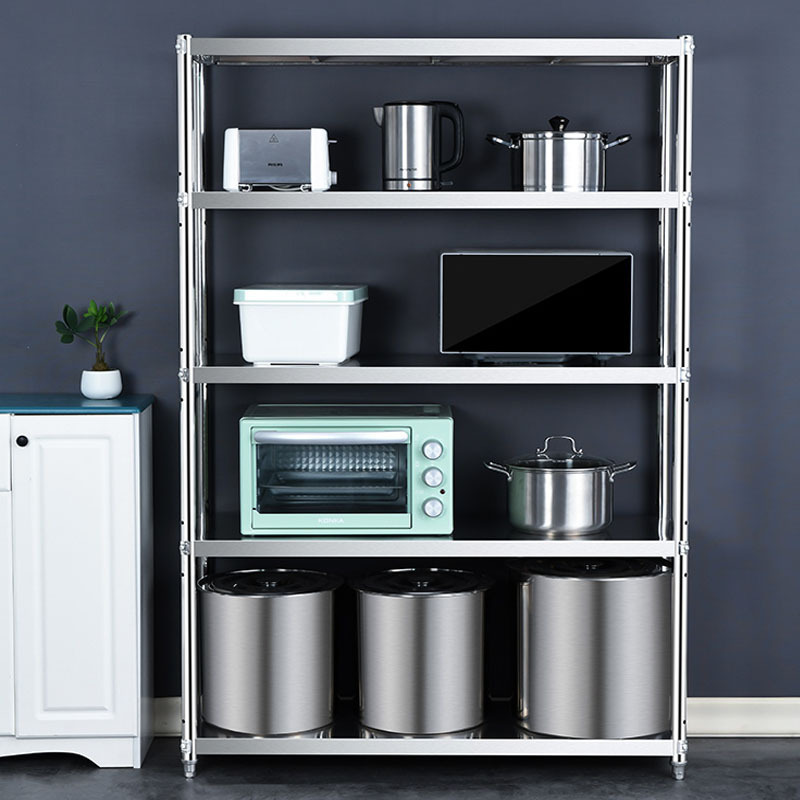 加厚不锈钢商用家用四层货架阳台厨房置储物架整理架仓储定制多层