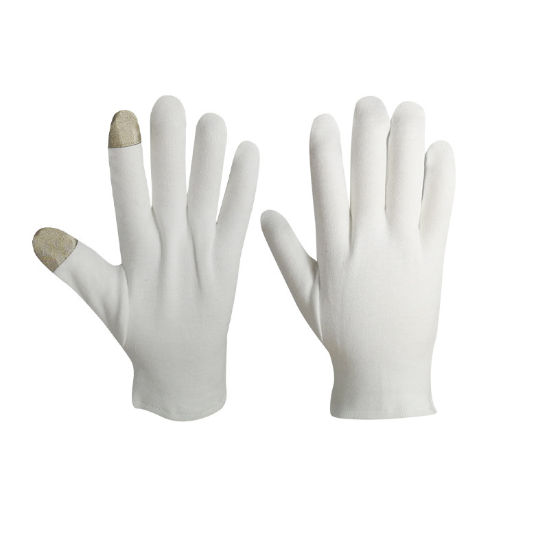 Guantes gruesos blancos de la pantalla táctil de los guantes respirables sensibles de la pantalla táctil de la fibra de plata del algodón